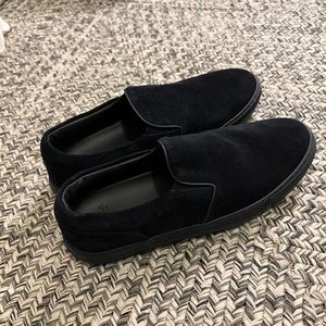 Moncler Black Suede Sneaker Slip Ons